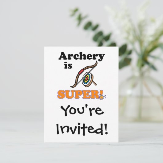 Invitation le tir à l'arc est super (Debout devant)