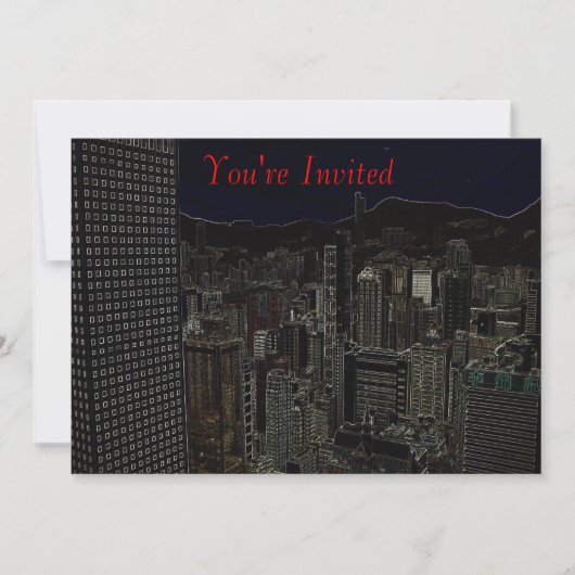 Invitation Le toit de la ville (Devant)