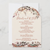 Invitation Le tout en un Boho Floral Arch éclaire le Mariage  (Dos)