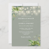 Invitation Le tout en une lumière verdoyante Sage Mariage ver (Devant)