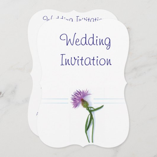 Invitation Le traditionnel écossais et le celtique Mariage ch (Devant / Derrière)