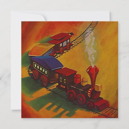 INVITATION LE TRAIN DU JOUET RR DÉPISTE L'INVITATION DE (Devant)