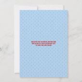 Invitation Le Twill Bar Mitzvah, un sport rouge et bleu (Dos)