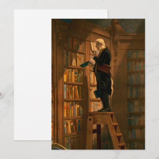 Invitation Le ver de livre, 1861 par Carl Spitzweg (Devant / Derrière)