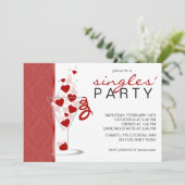 Invitation Le verre de cocktail de coeur a choisi (Debout devant)