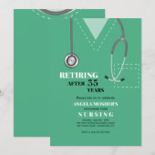 Invitation Le vert frotte l'invitation Médicale de partie de (Devant / Derrière)