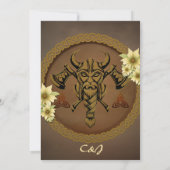 Invitation Le viking sans peur avec le casque avec des cornes (Dos)