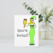 Invitation Le vin Elf "boisson et soit joyeux " (Debout devant)