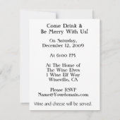 Invitation Le vin Elf "boisson et soit joyeux " (Dos)