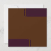 Invitation Le violet foncé et le Mariage moderne Brown (Dos)