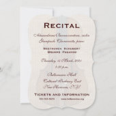 Invitation Le violon sur le bois lambrisse l'invitation de (Dos)