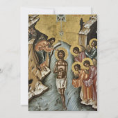 Invitation Le visage du baptême orthodoxe des eaux (Dos)