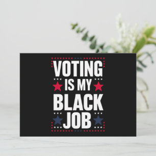 Invitation Le vote amusant est mon travail noir vintage
