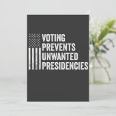 Invitation Le vote empêche les présidences indésirables (Debout devant)