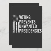 Invitation Le vote empêche les présidences indésirables (Devant / Derrière)