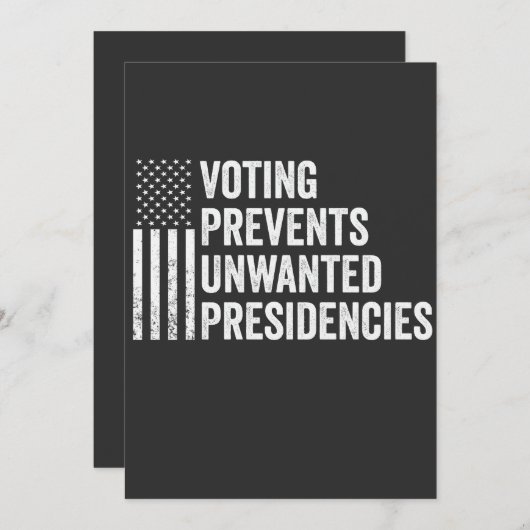 Invitation Le vote empêche les présidences indésirables (Devant / Derrière)