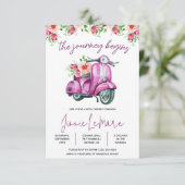 Invitation Le Voyage Commence ! Scooter, Fête des mariées Ves (Debout devant)