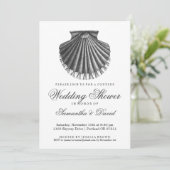 Invitation Le Wedding shower de Beach Couple Shell Charco (Debout devant)