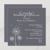 Invitation Le wedding shower du couple pourpre et blanc de (Devant / Derrière)