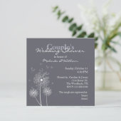 Invitation Le wedding shower du couple pourpre et blanc de (Debout devant)