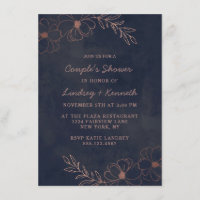 Le Wedding shower du Rose Gold Chic Couple bleu ma