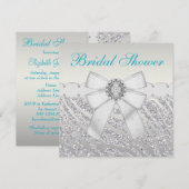 Invitation Le zèbre de parties scintillantes d'argent de Faux (Devant / Derrière)