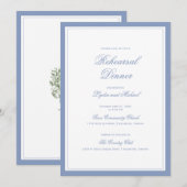Invitation Leaf Crest Monogram | Scalloped Rehearsal Dinner (Devant / Derrière)
