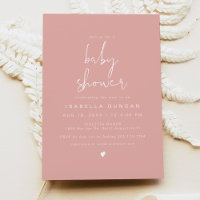 LEAH Moderne minimaliste Coral Baby shower rose