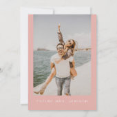 Invitation LEAH Moderne Pastel Coral Fête des mariées rose (Dos)