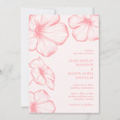 Invitation Leah Rose Floral Mariage élégant (Devant)