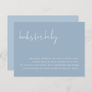 Invitation LEAH Vibrant Pastel Dusty Blue Livres Pour Baby Ca