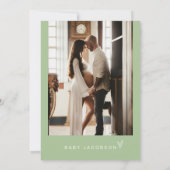 Invitation LEAH Vibrant Pastel Green Oh Baby Baby shower (Dos)