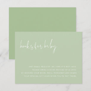 Invitation LEAH Vibrant Pastel Livres Verts Pour Baby Card