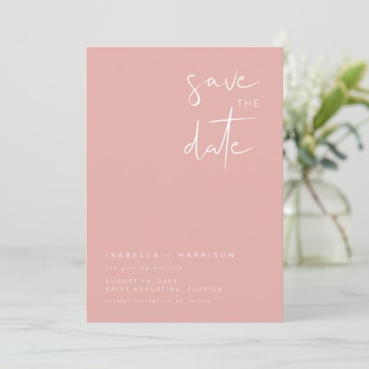 Invitation LEAH Vibrant Pastel Spring Simple Enregistrer la d (Debout devant)