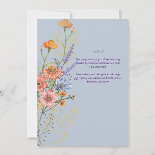 Invitation LeahG Boho Floral Spring Summer Flower Show (Dos)