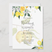 Invitation LeahG Citrus Mariage de citrons jaunes Invite (Devant)