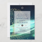 Invitation LeahG Elegant Chic Bar Mitzvah Juif Torah Chic (Devant)