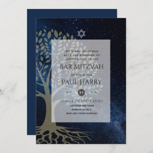 Invitation LeahG Elegant Chic Bar Mitzvah Juif Torah Chic