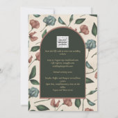 Invitation LeahG Emerald Green Terracotta Gold Mariage de aut (Dos)