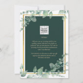 Invitation LeahG Eucalyptus Green Gold MARIAGE QR CODE (Dos)