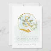 Invitation LeahG Eucalyptus Green Mariage or QR CODE INV (Devant)