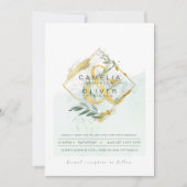 Invitation LeahG Eucalyptus Green Mariage or QR CODE INV (Devant)