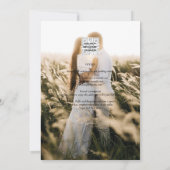 Invitation LeahG Feuilles de la verdure PHOTO OVERLAY Mariage (Dos)