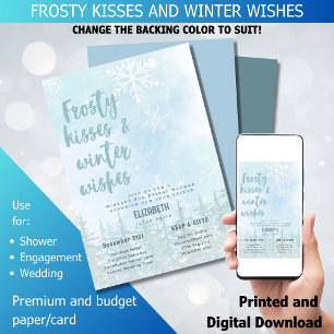 Invitation LeahG Frosty Baisers en hiver Souhaits Fête des ma