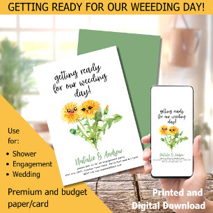 Invitation LeahG Funny mignon Dandelions Fête des mariées d'é