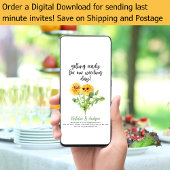 Invitation LeahG Funny mignon Dandelions Fête des mariées d'é
