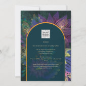 Invitation LeahG Green Purple Gold JEWEL TONES Mariage INVITE (Dos)
