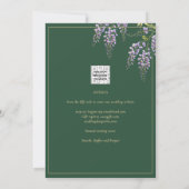Invitation LeahG Green Purple Gold WISTERIA Wedding INVITE (Dos)