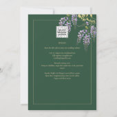 Invitation LeahG Green Purple WISTERIA Wedding INVITE (Dos)