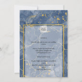 Invitation LeahG INK Marine Mariage bleu or (Dos)